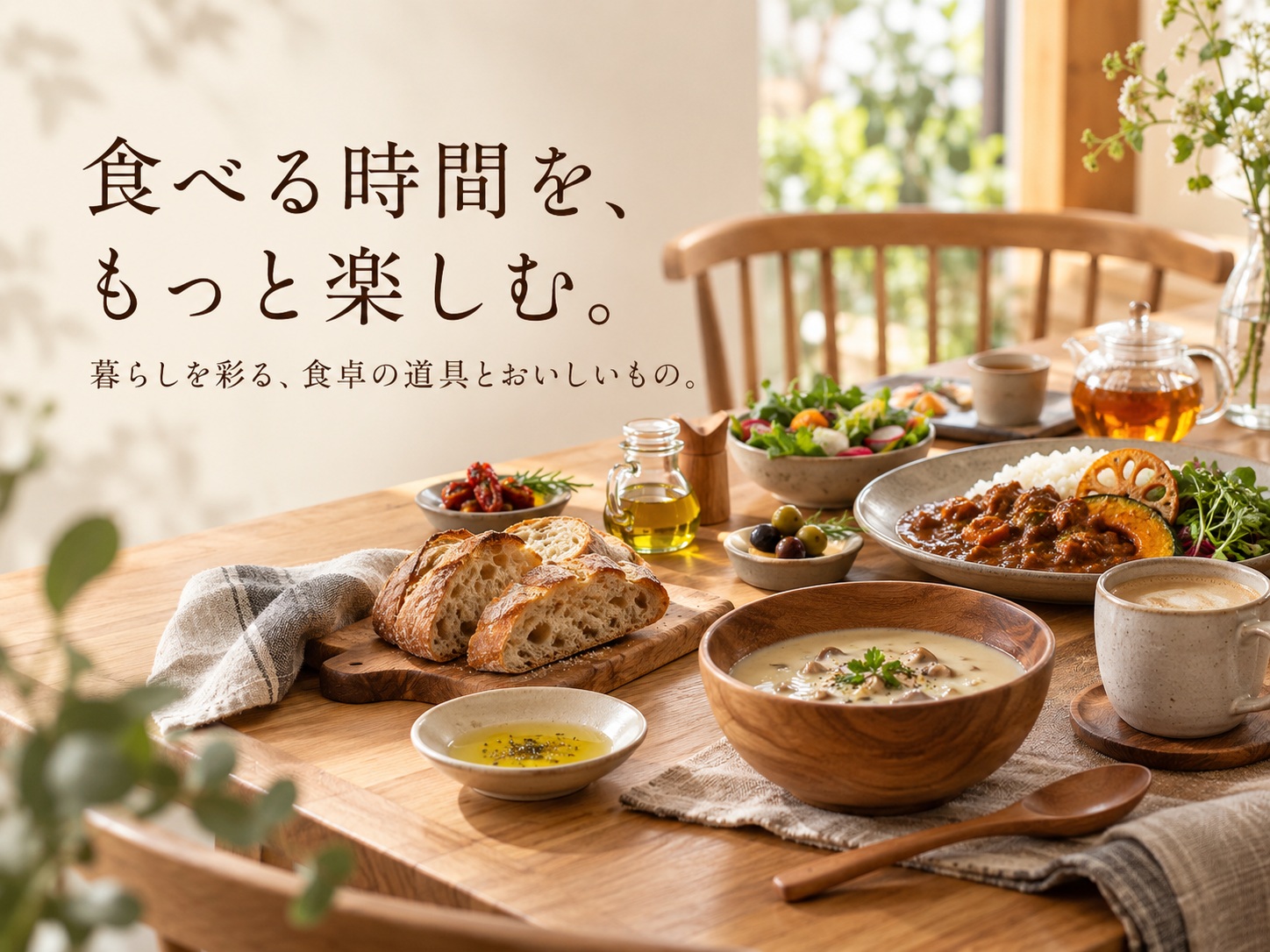 食べる時間を、もっと楽しむ。暮らしを彩る食卓の道具とおいしいもの
