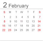 今月カレンダー