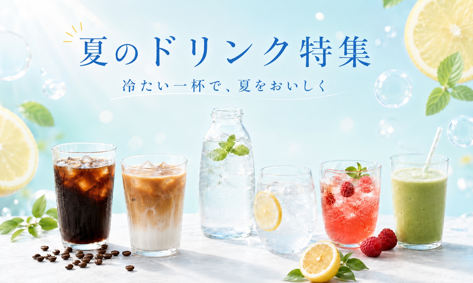 夏のドリンク特集 冷たい一杯で、夏をおいしく