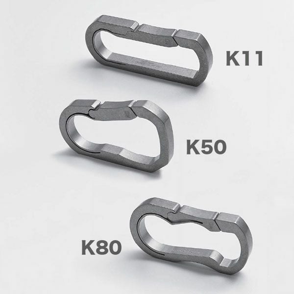 チタン製カラビナ　ハンドグレイ