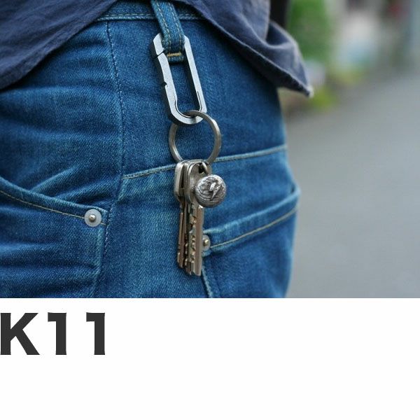 ハンドグレイ チタン製キーカラビナ（キーリング付属） HANDGREY K