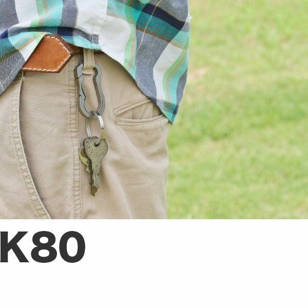 チタン製カラビナ　ハンドグレイ