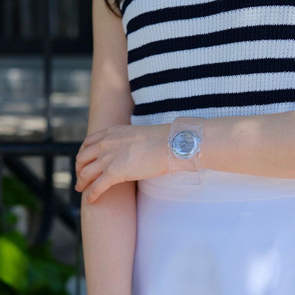 イッセイミヤケ バングルウォッチ 腕時計 クォーツ 2針 クリア シルバー色 ISSEY MIYAKE WATCH イッセイミヤケ 吉岡徳仁 O オー クリア SILAW001