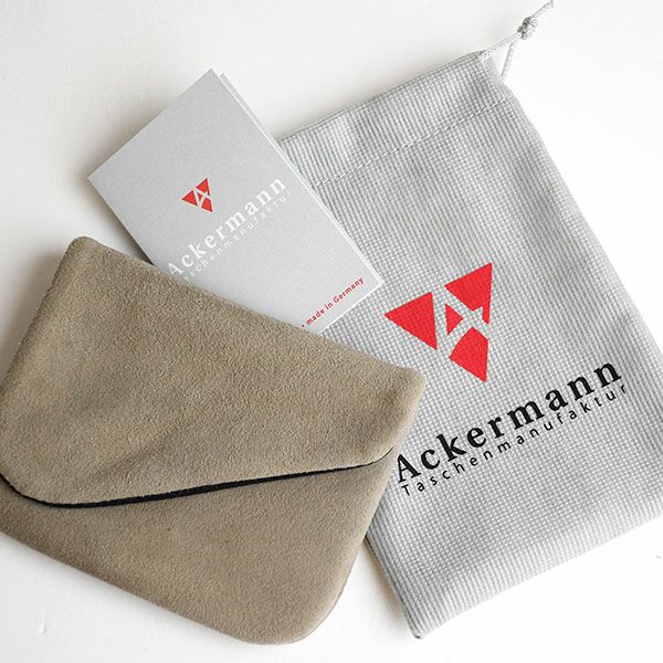 アッカーマン シャモア革（鹿革） ドイツ製 コンパクト財布 マルチ