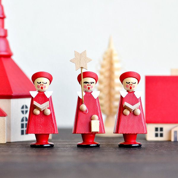 赤い聖歌隊と教会 ドイツ製 DRG004 国内正規品 | 物語のある雑貨店 NUTS