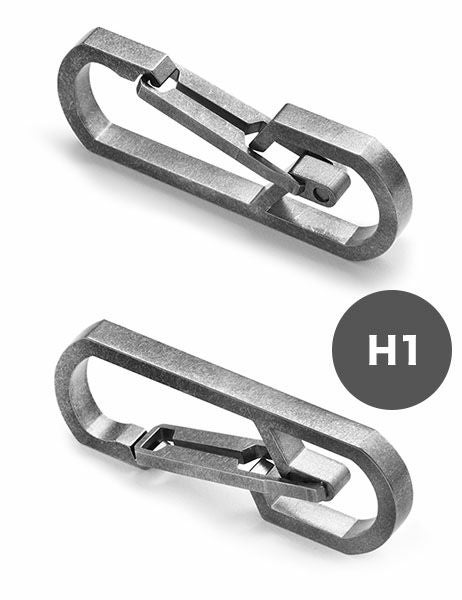 ハンドグレイ チタン製キーカラビナ（キーリング付属） HANDGREY H