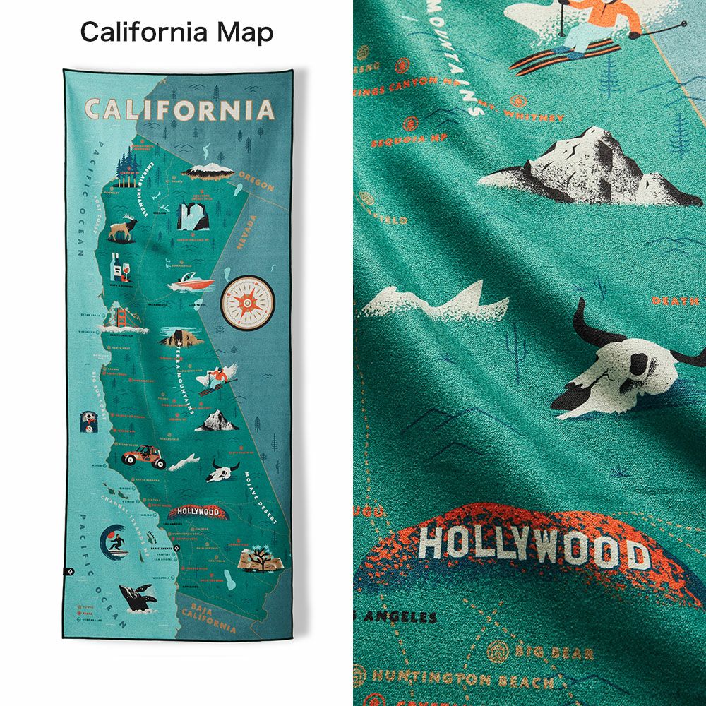 ノマディクスタオル 72×184cm NOMADIX TOWEL 全4デザイン ビーチタオル ヨガマット アウトドアタオル