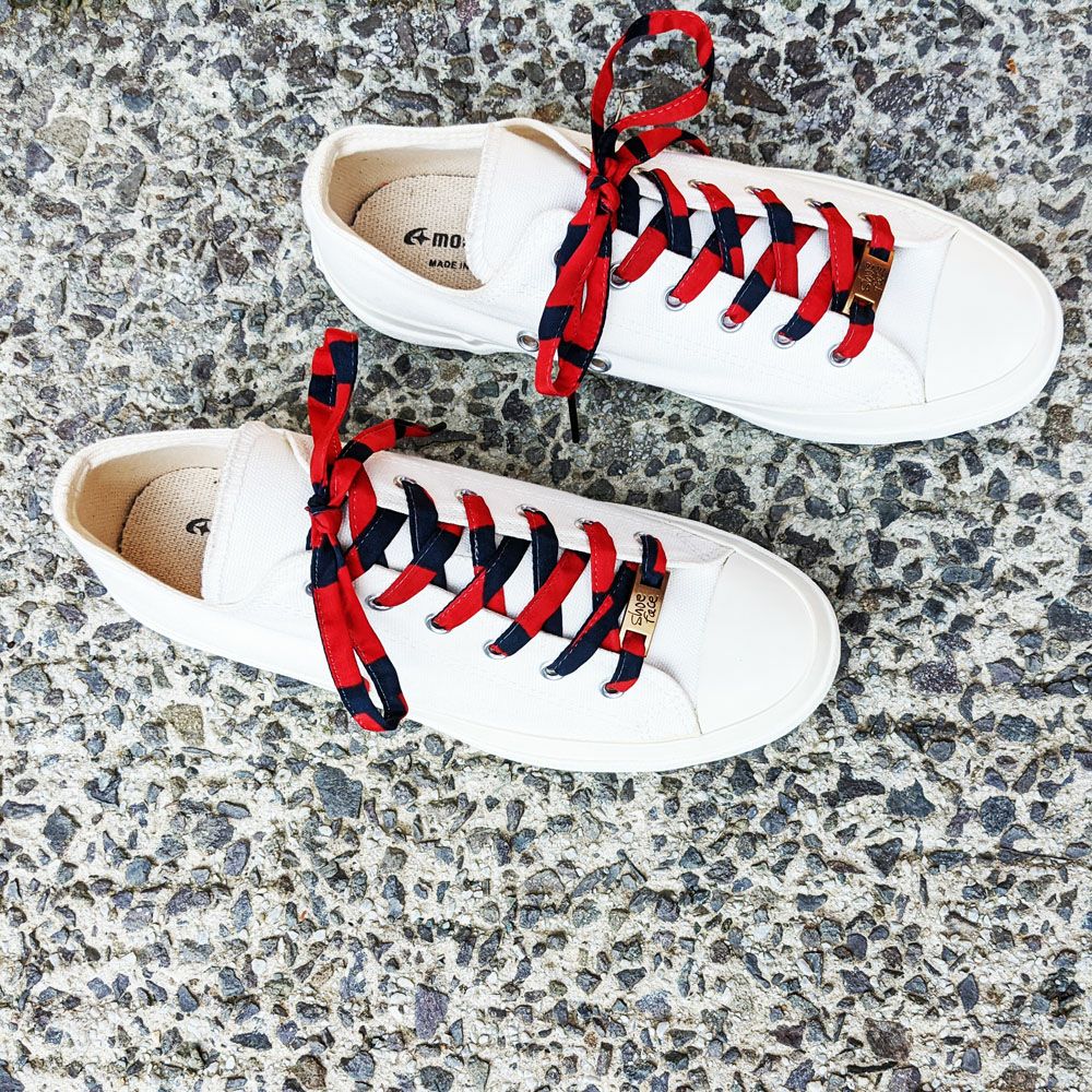 着物から作った靴紐　shoe face