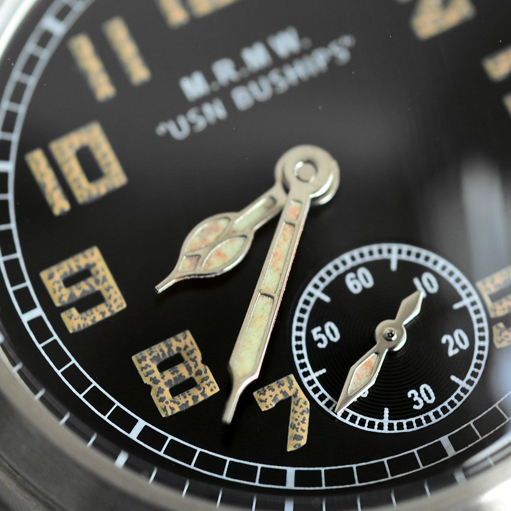M.R.M.W ミリタリーウォッチ 腕時計 米海軍特殊部隊UDT ブシップ スモールセコンド BUSHIPS small second コットンチノクロス 布製 ストラップ モントルロロイ