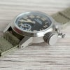 M.R.M.W ミリタリーウォッチ 腕時計 米海軍特殊部隊UDT ブシップ スモールセコンド BUSHIPS small second コットンチノクロス 布製 ストラップ モントルロロイ
