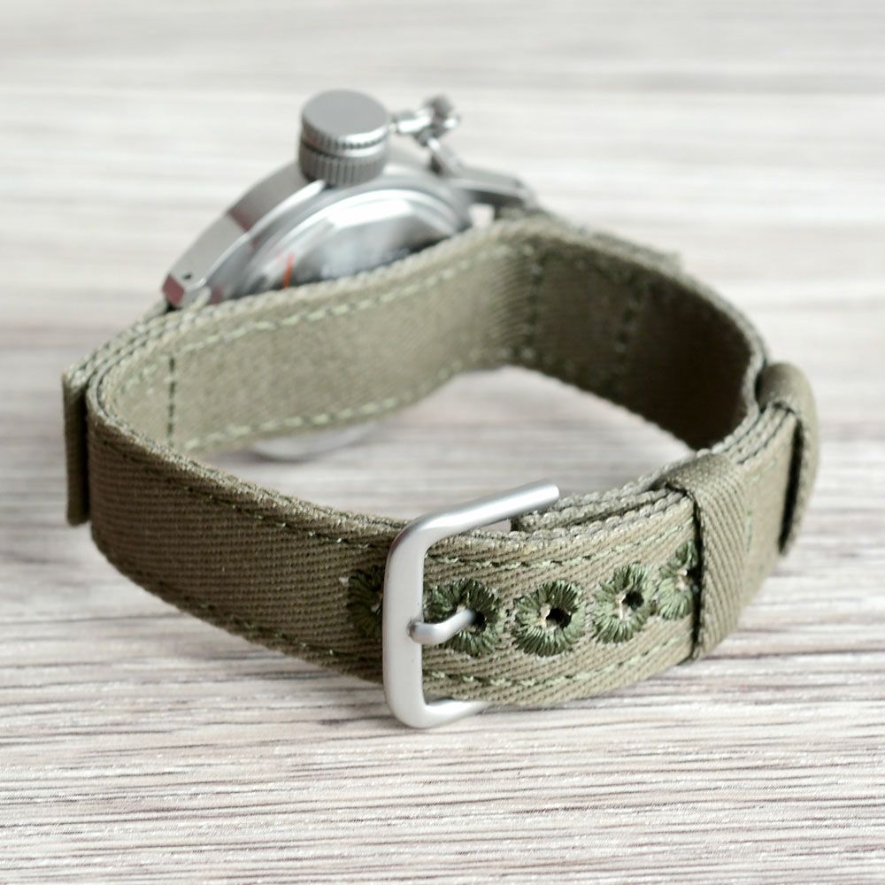 M.R.M.W ミリタリーウォッチ 腕時計 米海軍特殊部隊UDT ブシップ スモールセコンド BUSHIPS small second コットンチノクロス 布製 ストラップ モントルロロイ