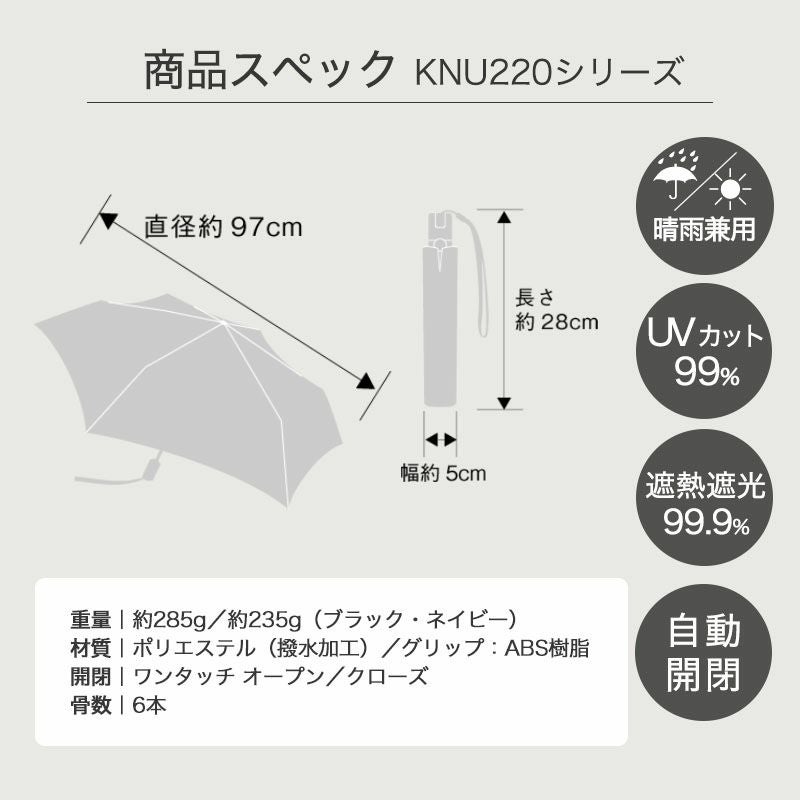 日傘　完全遮光　折りたたみ　クニルプス