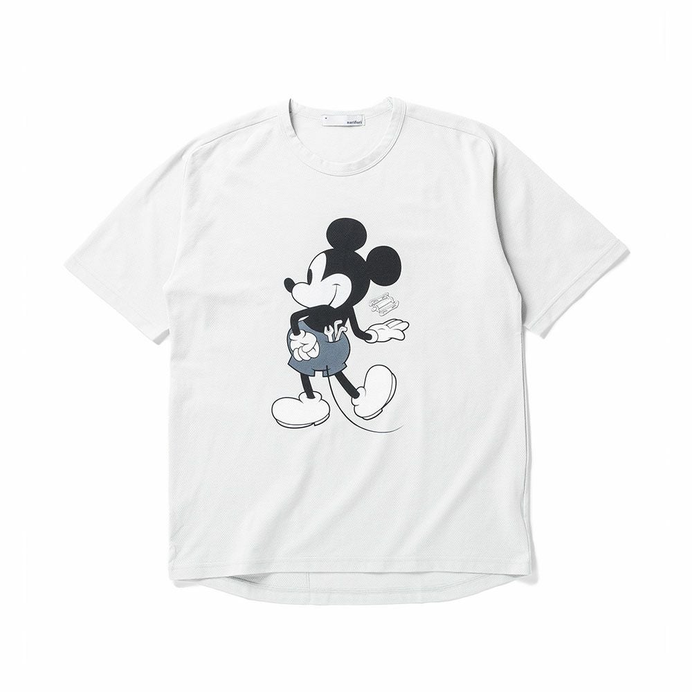 ナリフリ アクティブメッシュバッグポケットTシャツ ミッキー 