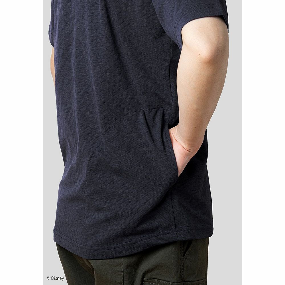 ナリフリ アクティブメッシュバッグポケットTシャツ ミッキー 