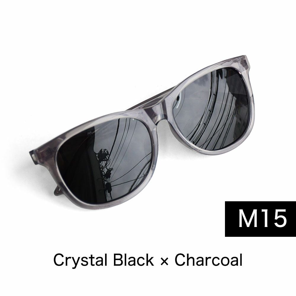 マーズクエスト 偏光サングラス 100%UVカット メンズ レディース MARSQUEST Momentum M15 CrystalBlack × Charcoal