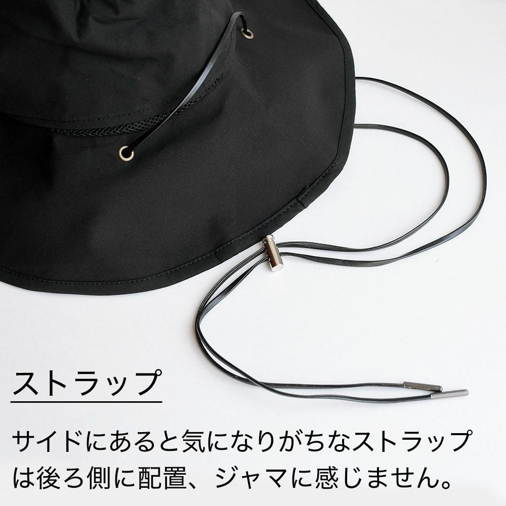 パラソルハット 帽子 被る日傘 フリーサイズ 56-58.5cm 遮光 遮熱 UVカット UPF50+ 撥水 通気性 ハット TESTIFY Parasol Hat