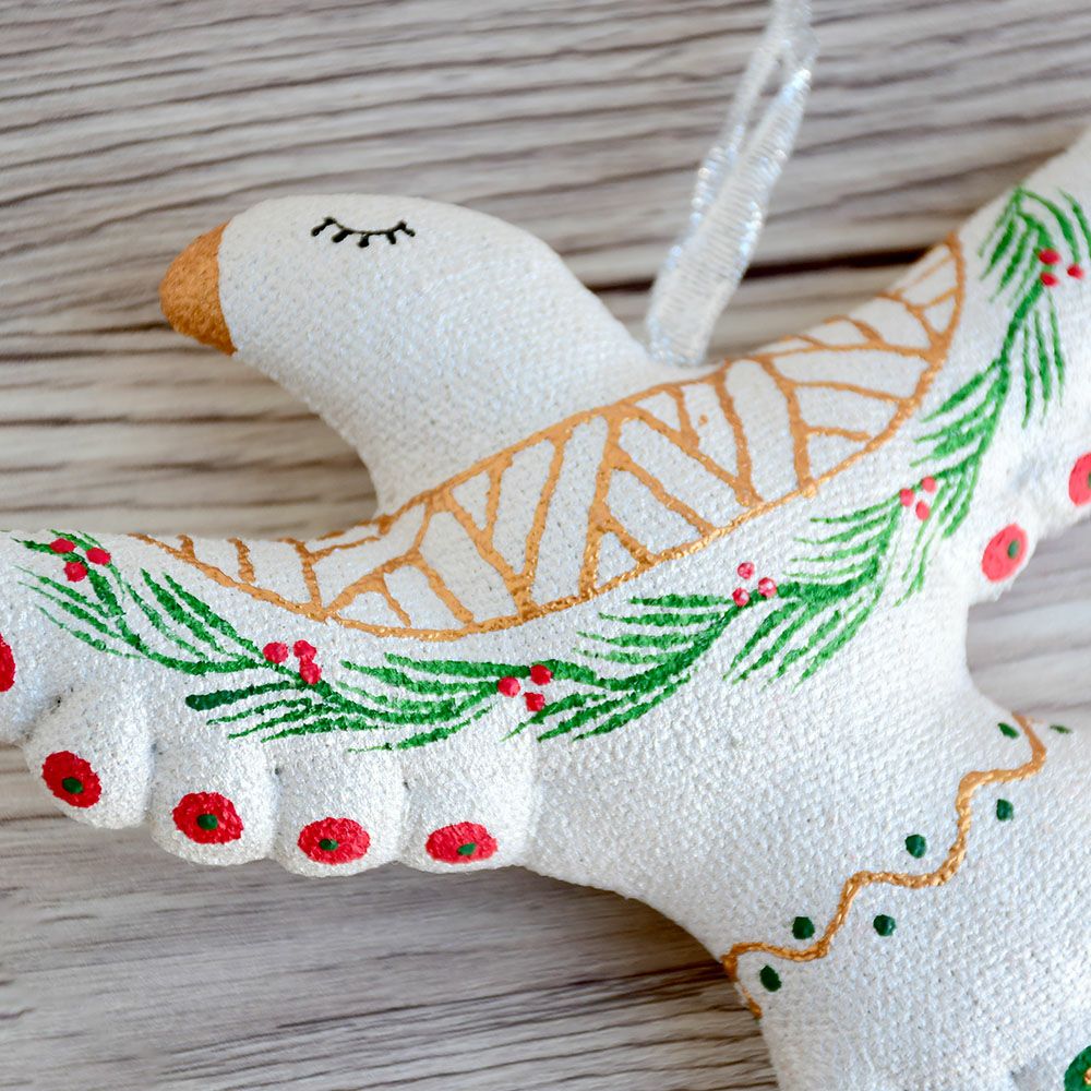 クリスマスオーナメント　リース　鳥　小屋