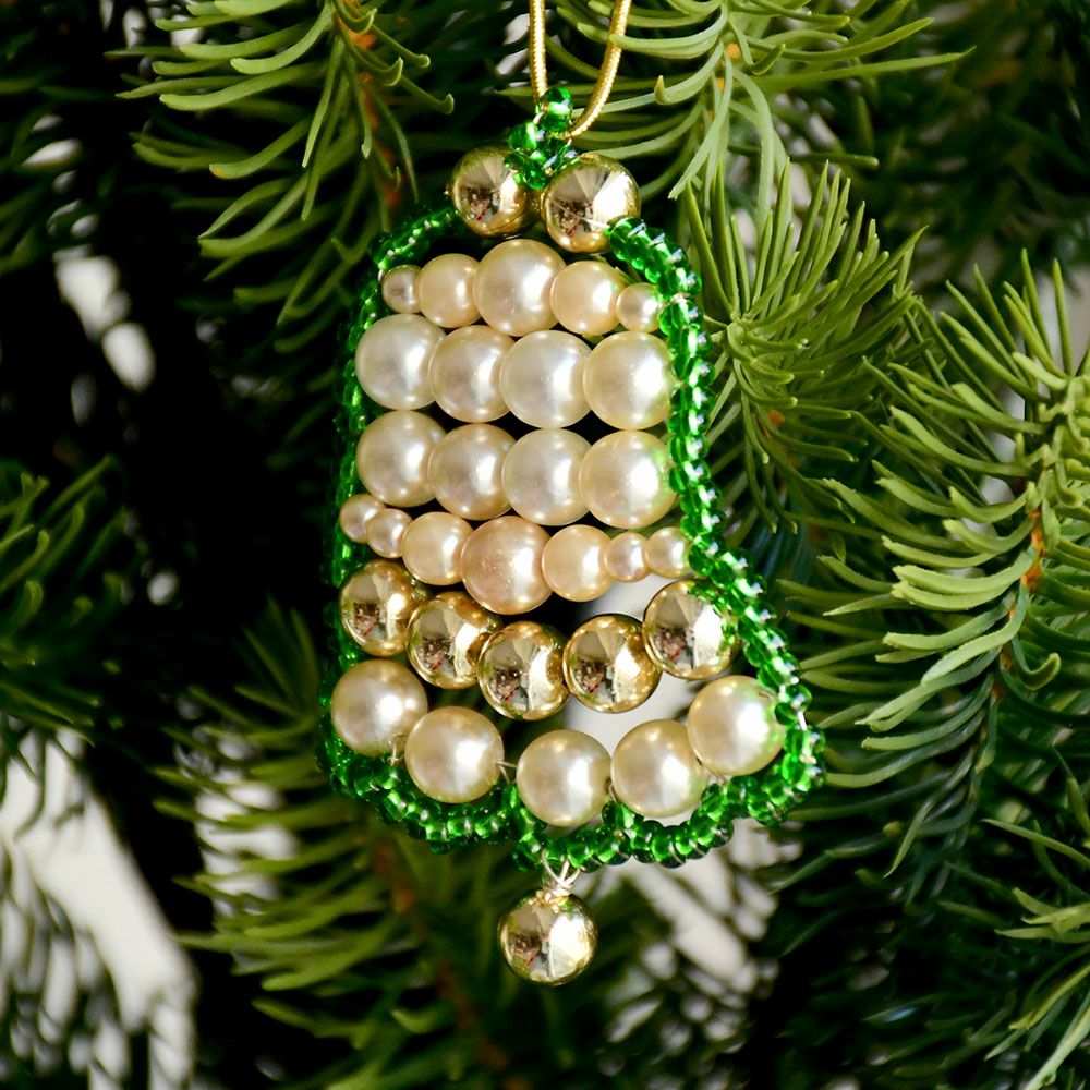 クリスマスオーナメント　チェコガラス　ベル