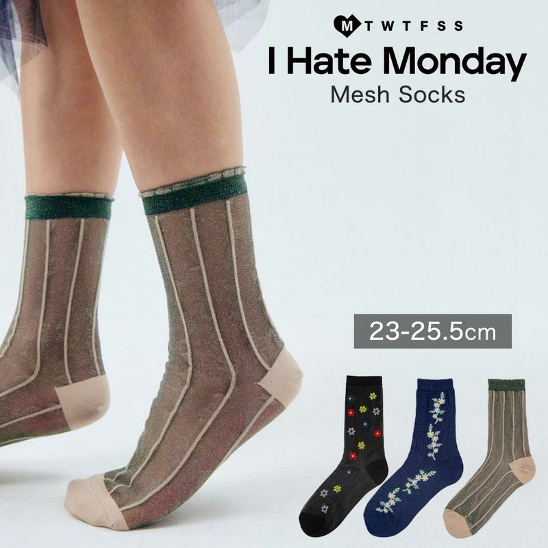 I HATE MONDAY 韓国ブランド　靴下　シアーソックス