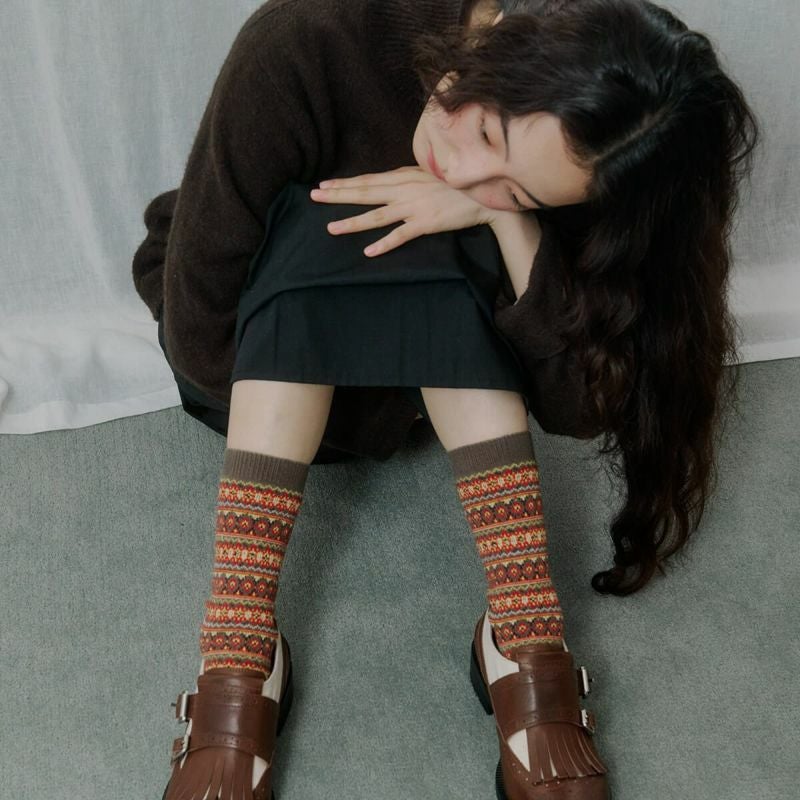  I HATE MONDAY 韓国ブランド　靴下　ジャガード