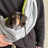 PUFF 撥水×スウェット リバーシブル ペットスリング 犬 猫 抱っこバッグ