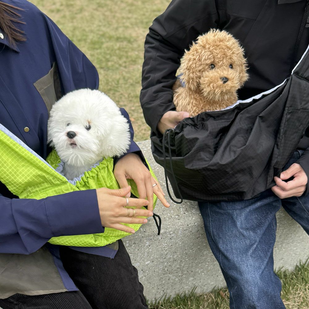 PUFF 撥水×スウェット リバーシブル ペットスリング 犬 猫 抱っこバッグ