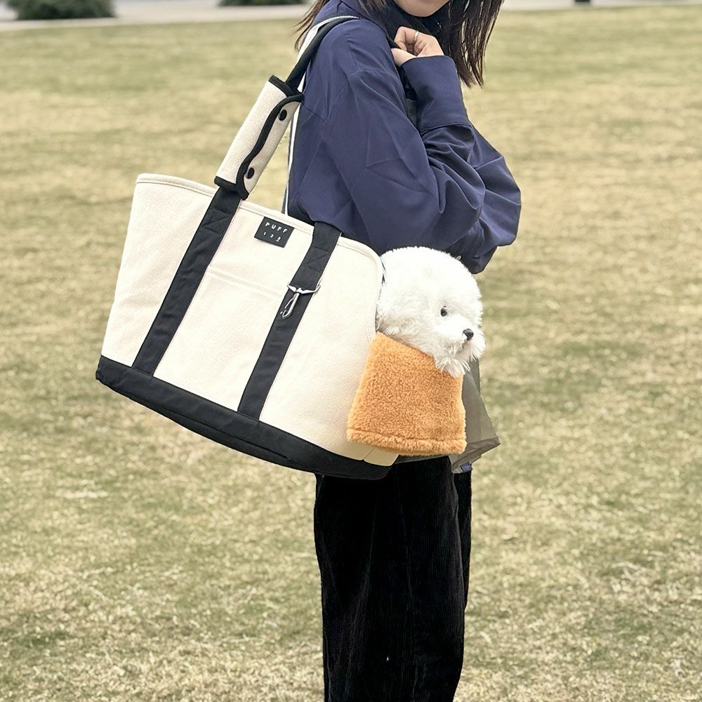 PUFF ペットキャリートート L キャンバス素材 小型犬 6kgまで おしゃれ 軽量 トートキャリー