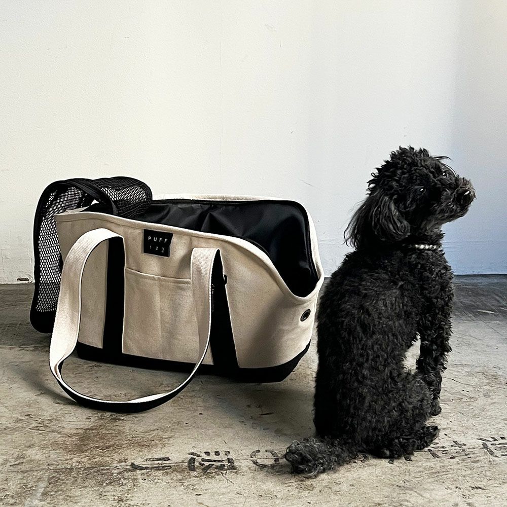 PUFF ペットキャリートート L キャンバス素材 小型犬 6kgまで おしゃれ 軽量 トートキャリー